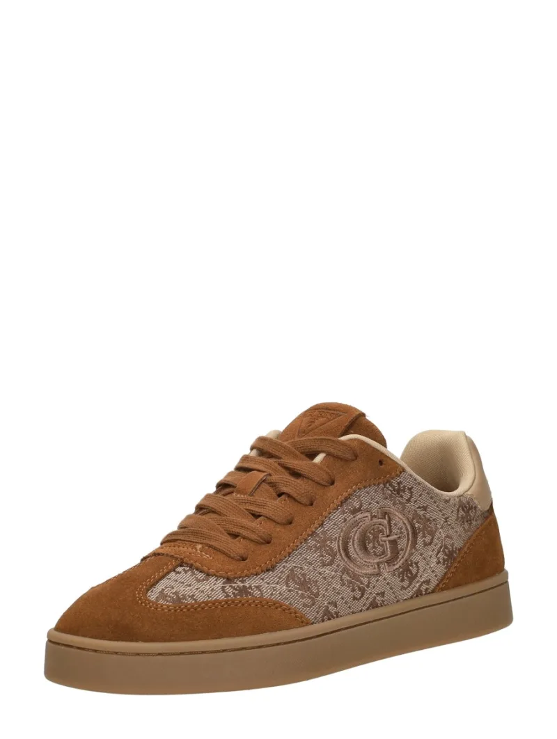 Guess Jacek, lage sneakers voor dames in cognac, foto 2 van 2