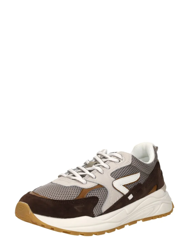 Hub Grid, lage sneakers voor heren in donkerbruin, foto 2 van 2