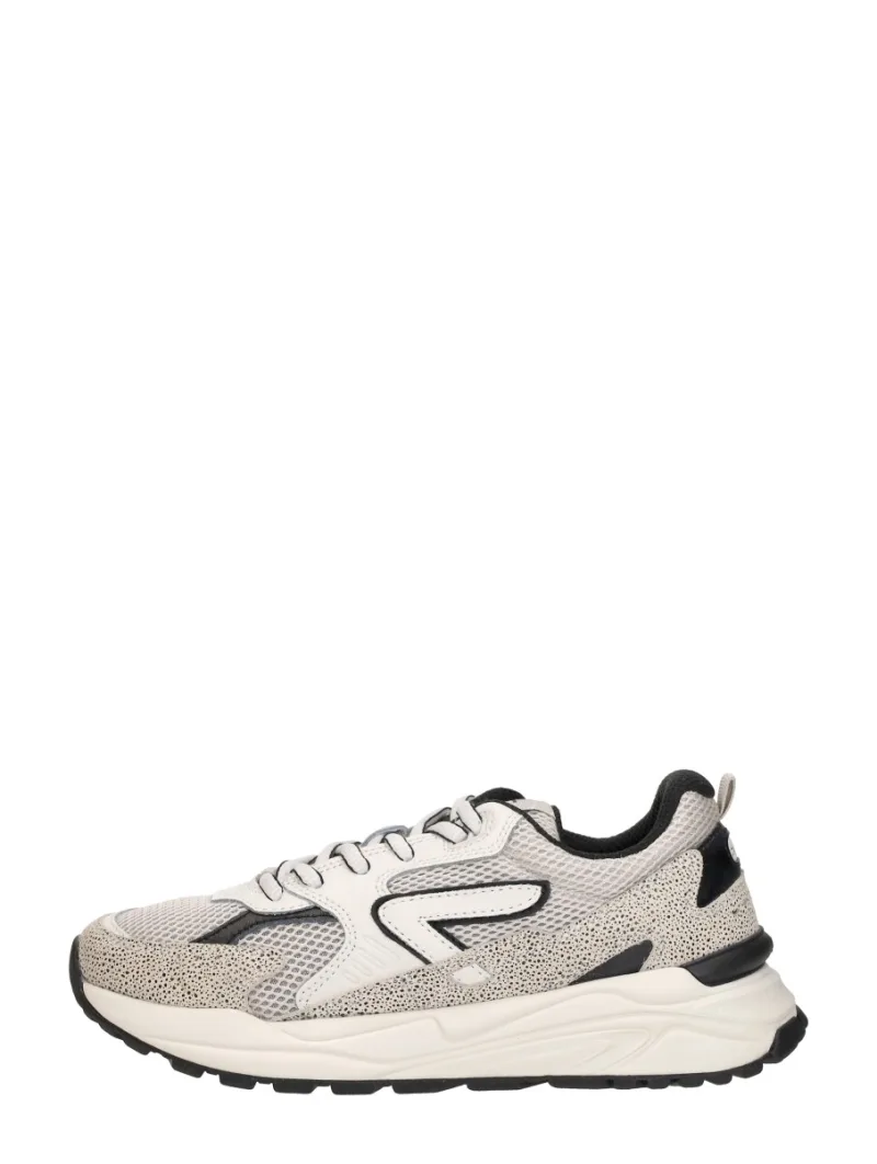 Hub Grid, lage sneakers voor dames in gebroken wit