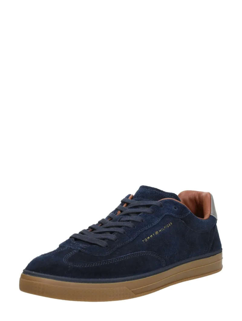 Tommy Hilfiger TH Lo Lux Suede Sneaker, lage sneakers voor heren in blauw, foto 2 van 2