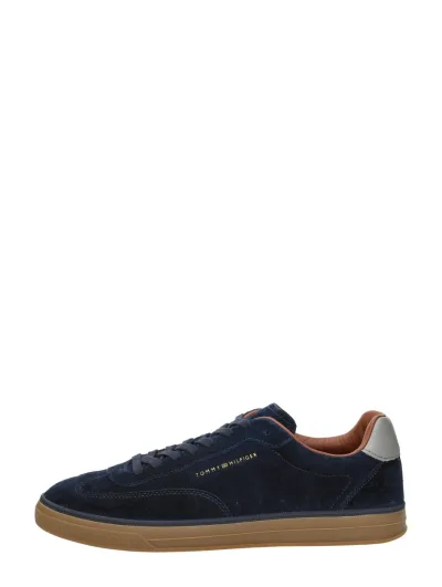Tommy Hilfiger TH Lo Lux Suede Sneaker, lage sneakers voor heren in blauw, foto 1 van 4