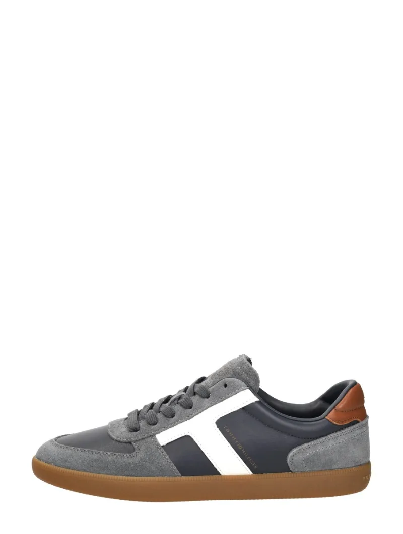Tommy Hilfiger TH Tribeca Sneaker Mix, lage sneakers voor heren in blauw