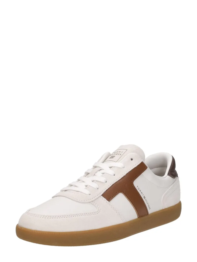 Tommy Hilfiger TH Tribeca Sneaker Mix, lage sneakers voor heren in gebroken wit, foto 2 van 2