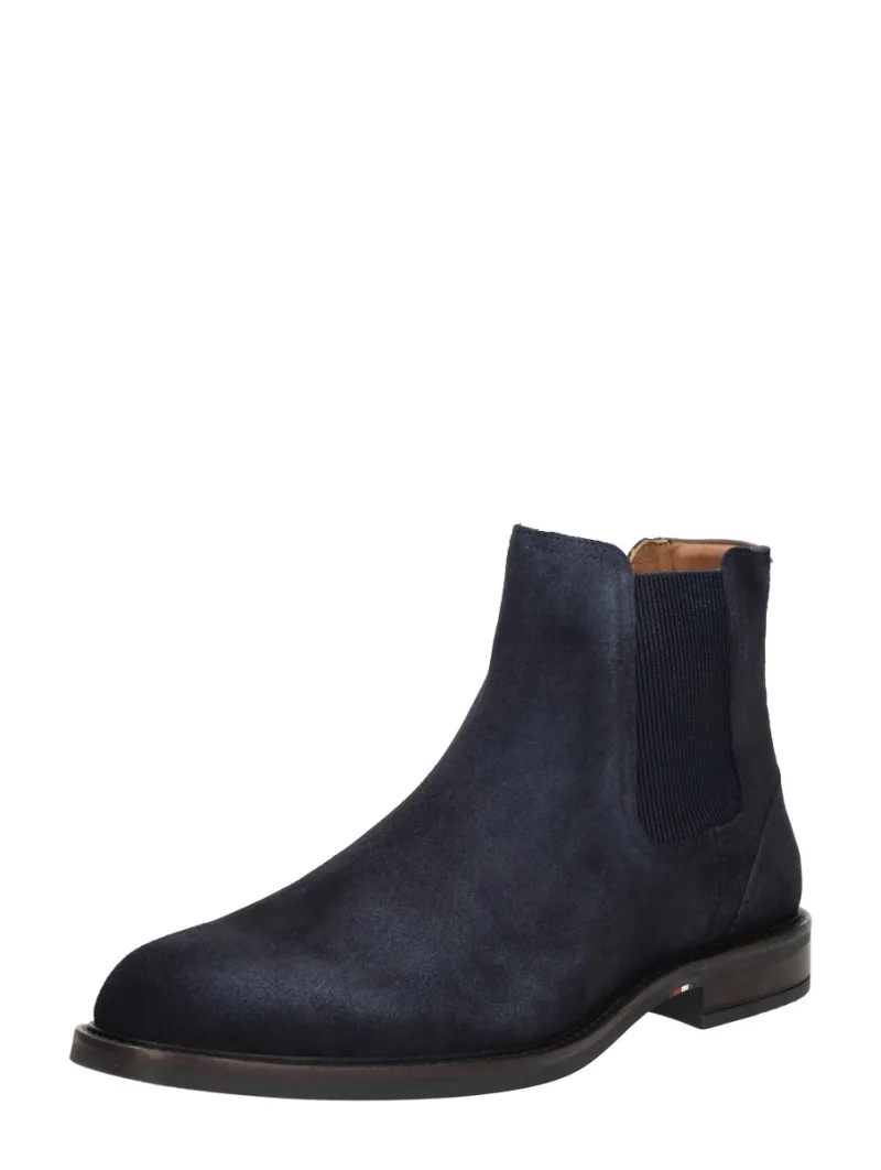 Tommy Hilfiger Corporate Dressy Suede Chelsea, enkellaarsjes & boots voor heren in blauw, foto 2 van 2