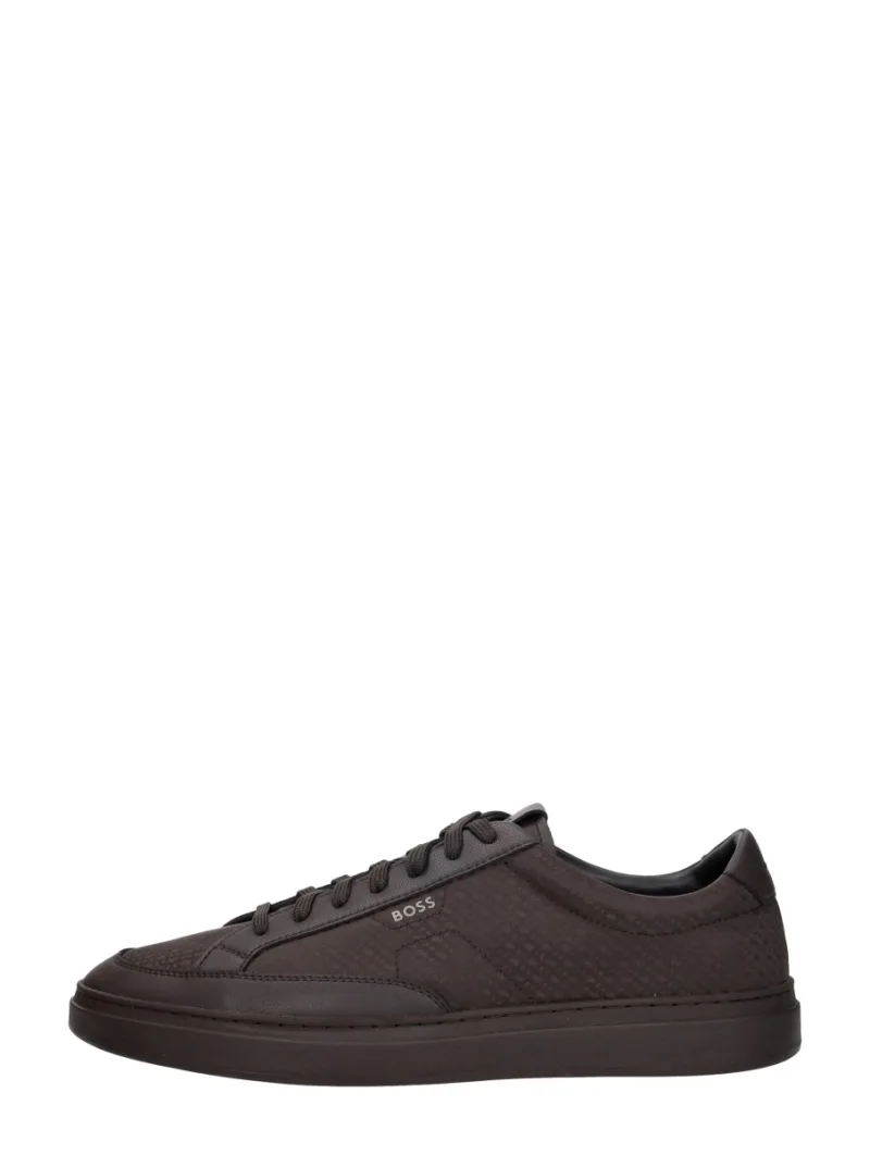 Hugo Boss Kieran Tennis, lage sneakers voor heren in donkerbruin