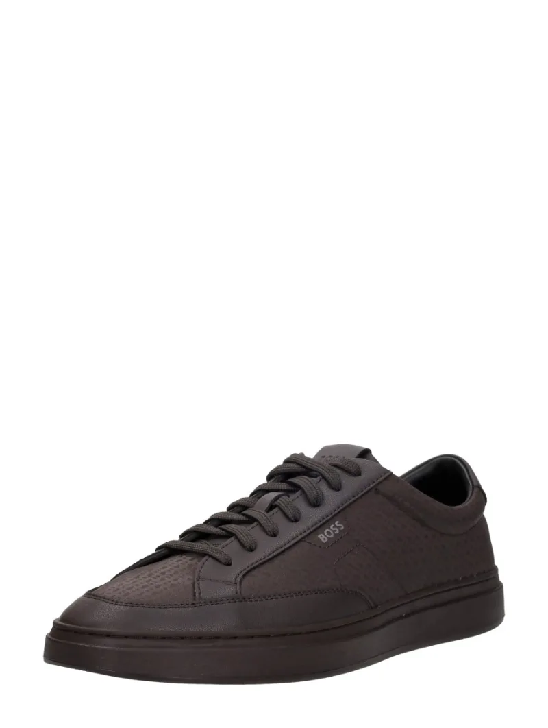 Hugo Boss Kieran Tennis, lage sneakers voor heren in donkerbruin, foto 2 van 2