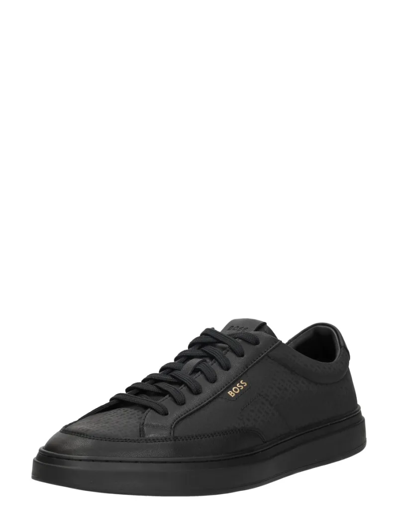 Hugo Boss Kieran Tennis, lage sneakers voor heren in zwart, foto 2 van 2