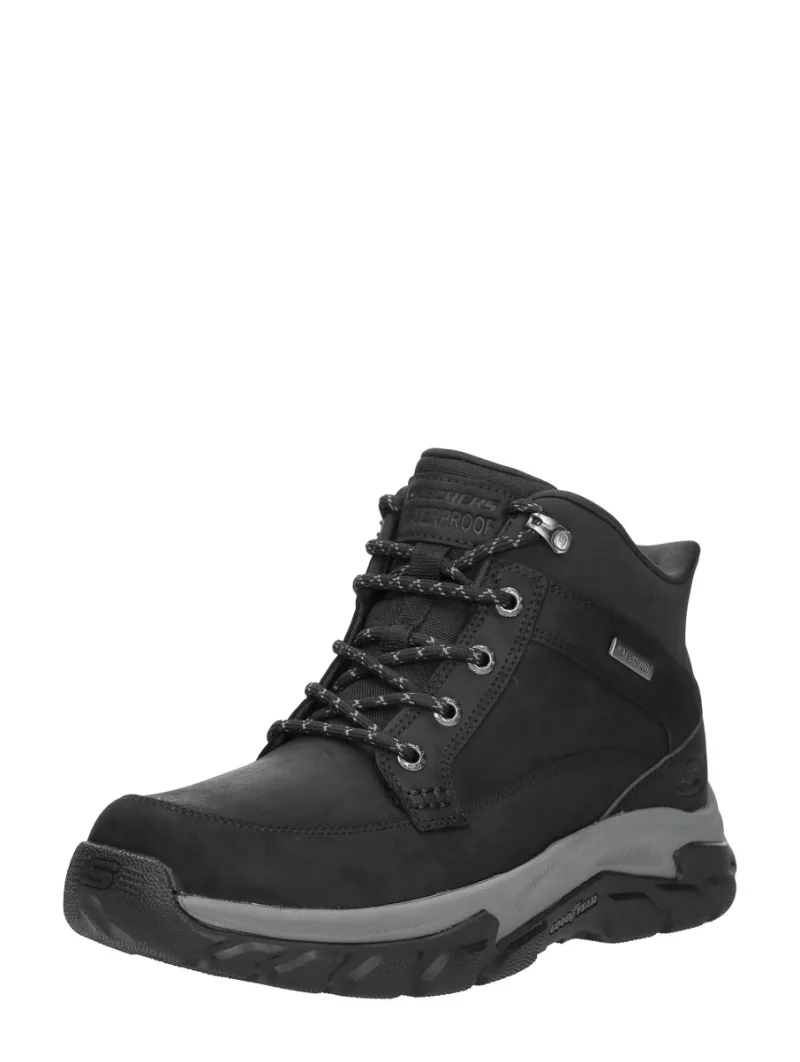 Skechers Slip-Ins Waterproof Relaxed Fit, hoge veterschoenen voor heren in zwart, foto 2 van 2