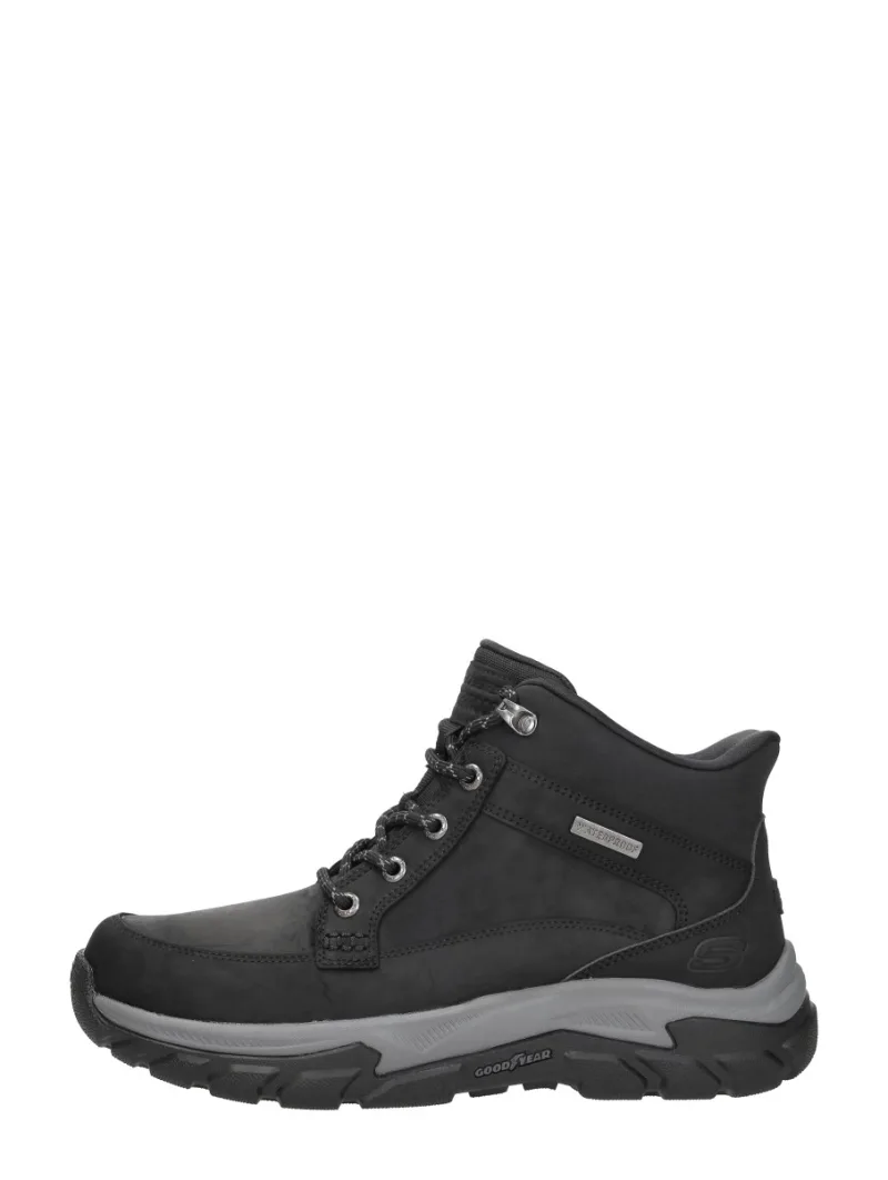 Skechers Slip-Ins Waterproof Relaxed Fit, hoge veterschoenen voor heren in zwart