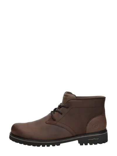 Skechers Slip-Ins: Quintero - Damien, hoge veterschoenen voor heren in donkerbruin, foto 1 van 4