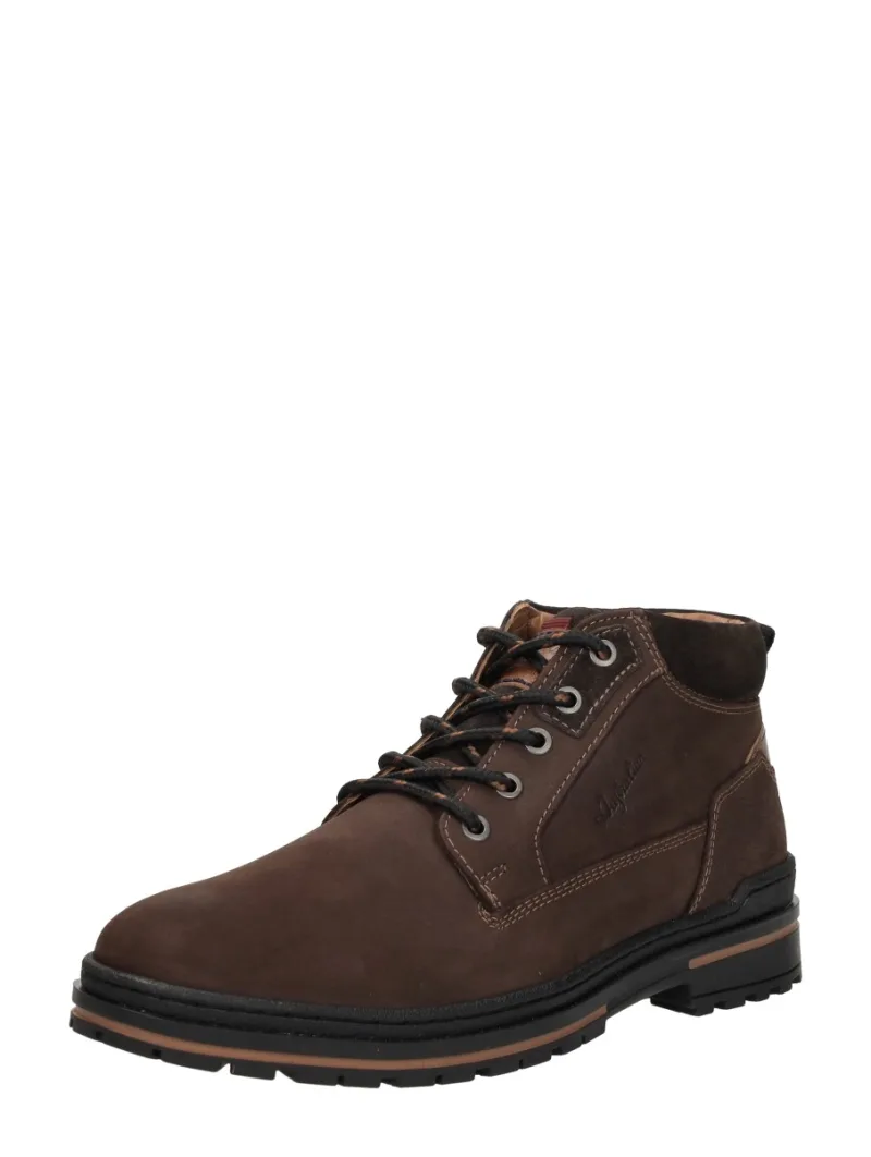 Australian Middelburg, hoge veterschoenen voor heren in donkerbruin, foto 2 van 2