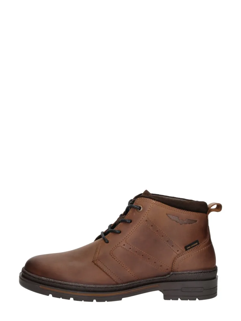 PME Legend Tarmac DB-10, hoge veterschoenen voor heren in cognac