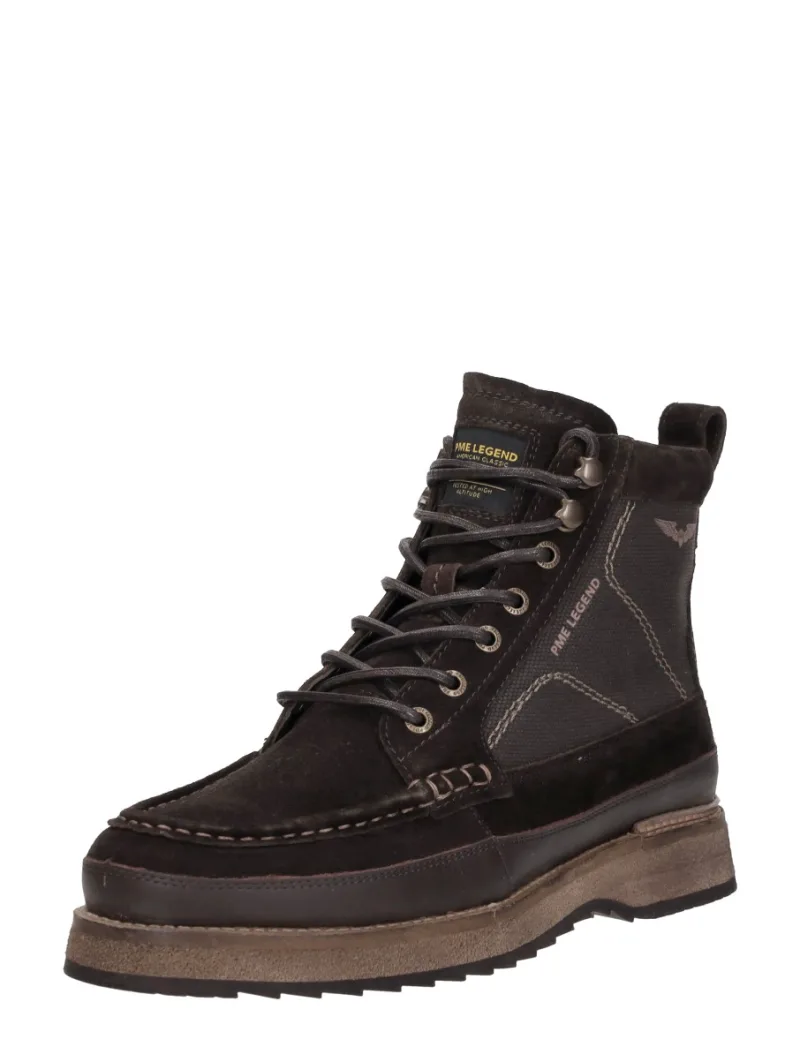 PME Legend Wingmark LB-30, hoge veterschoenen voor heren in donkerbruin, foto 2 van 2