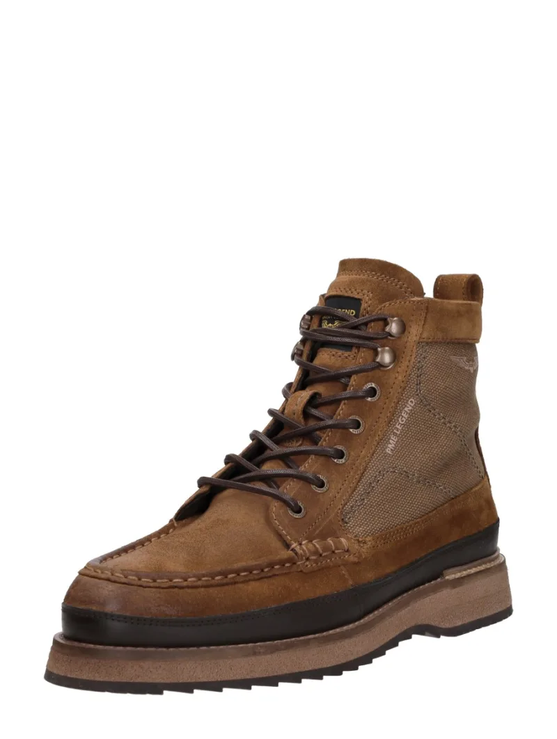 PME Legend Wingmark LB-30, hoge veterschoenen voor heren in cognac, foto 2 van 2