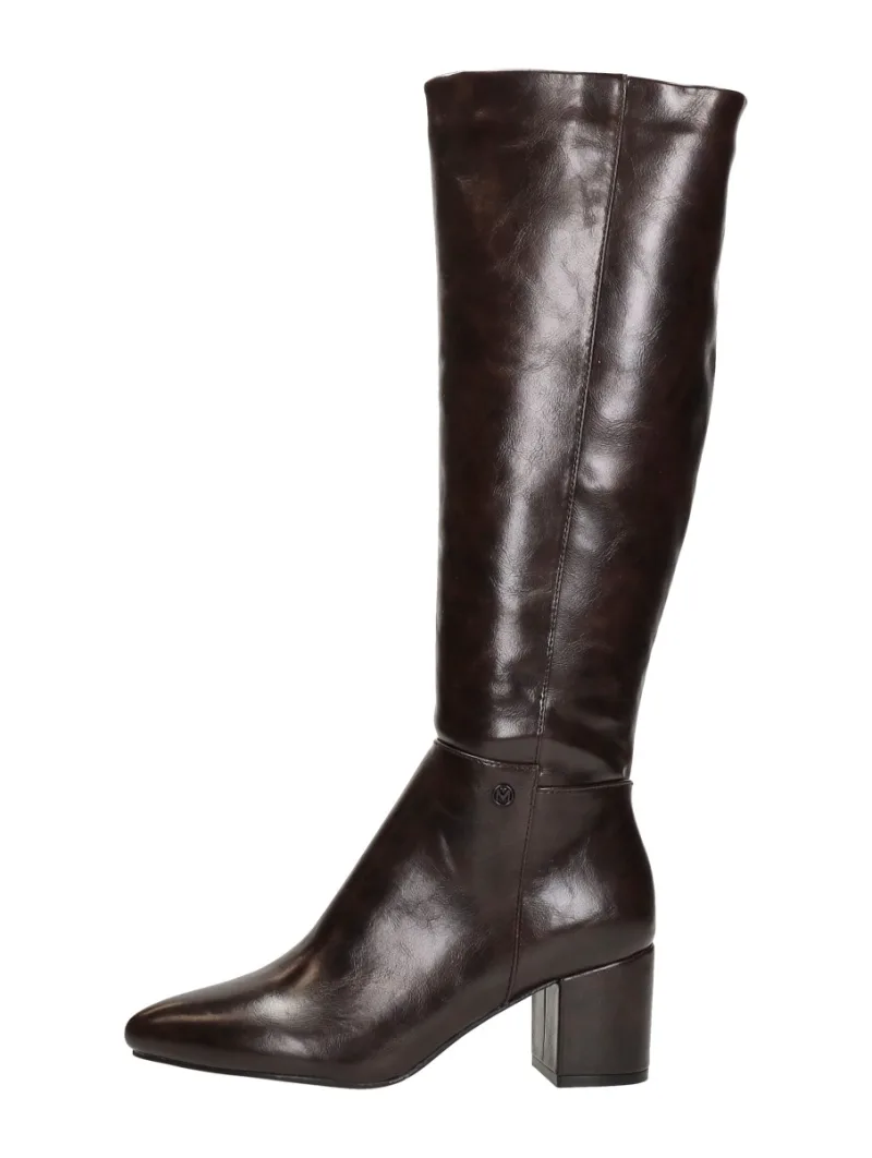 Mexx Pluck Mila, lange laarzen voor dames in donkerbruin