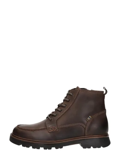 Sub55 Veterschoenen Hoog, hoge veterschoenen voor heren in donkerbruin, foto 1 van 4