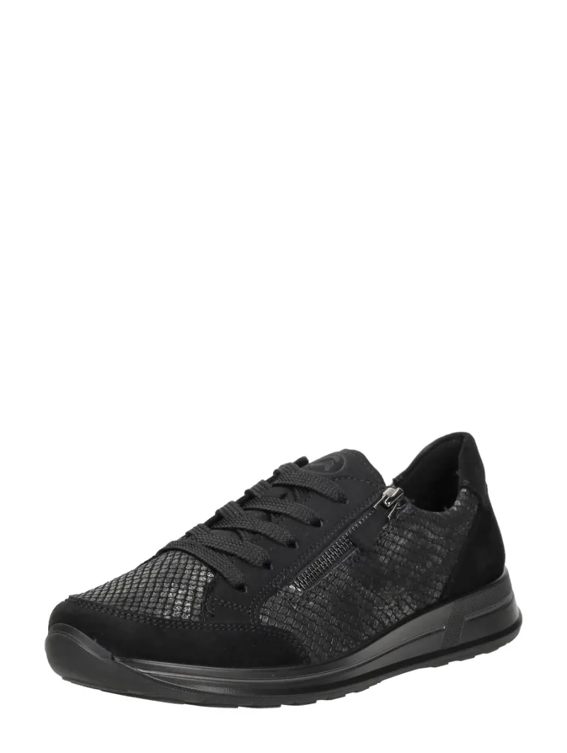 Ara Osaka, lage veterschoenen voor dames in zwart, foto 2 van 2