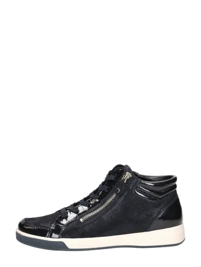 Ara Rom-ST-High-Soft, hoge veterschoenen voor dames in blauw, foto 1 van 4