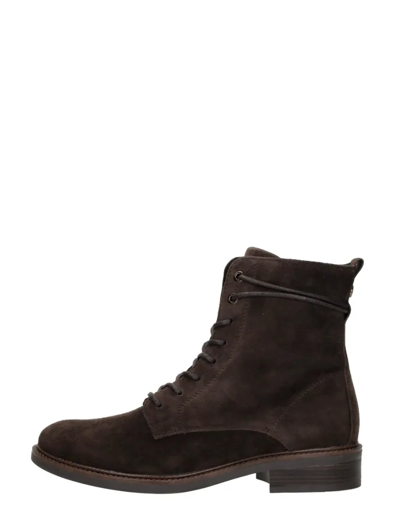 Remonte Veterschoenen Hoog, hoge veterschoenen voor dames in donkerbruin