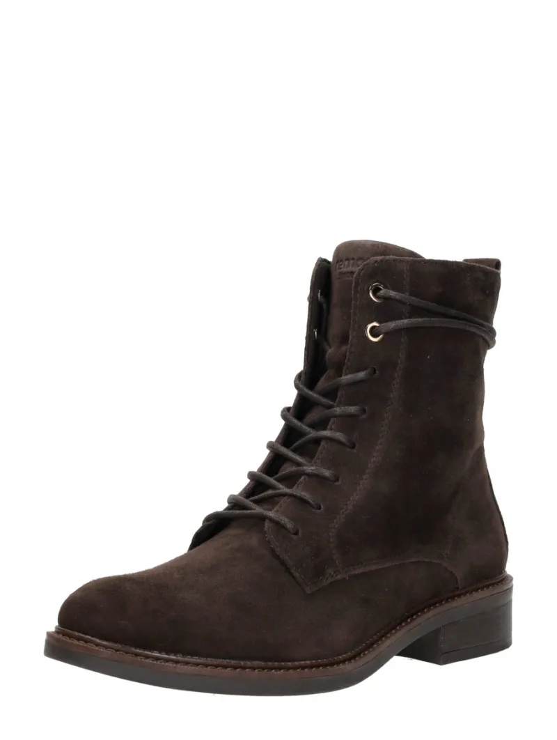 Remonte Veterschoenen Hoog, hoge veterschoenen voor dames in donkerbruin, foto 2 van 2