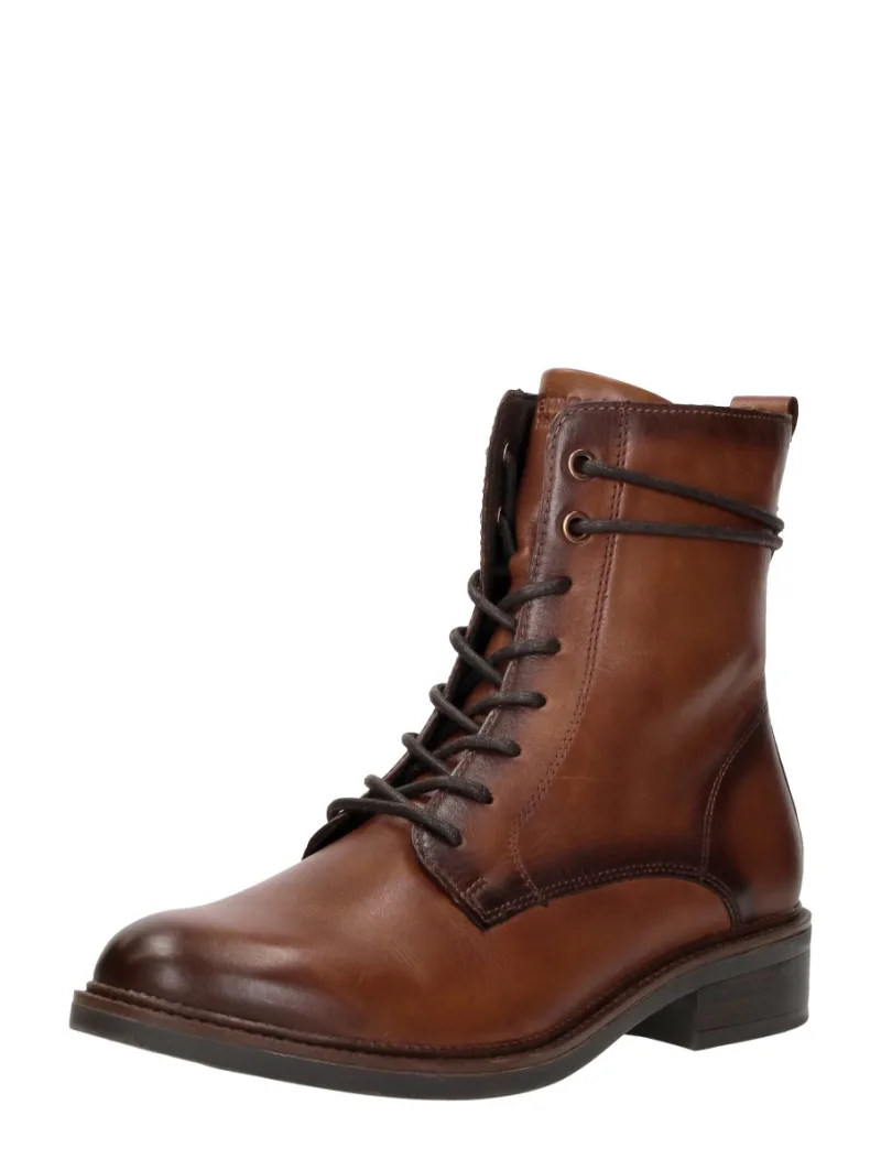 Remonte Veterschoenen Hoog, hoge veterschoenen voor dames in cognac, foto 2 van 2