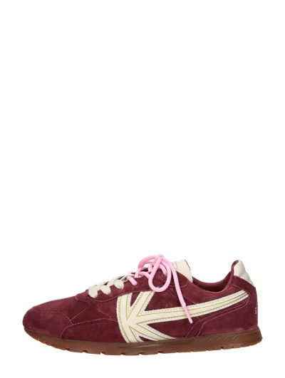 Kaotiko Sneakers Laag, lage sneakers voor dames in bordeaux, foto 1 van 4