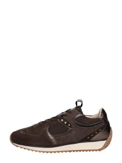 Sub55 Sneakers Laag, lage sneakers voor dames in donkerbruin, foto 1 van 4