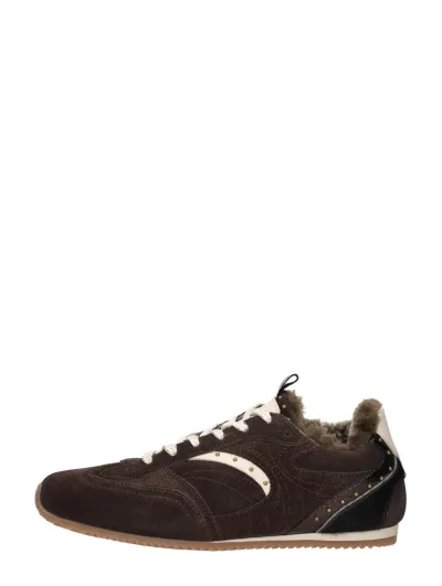 Sub55 Sneakers Laag, lage sneakers voor dames in donkerbruin, foto 1 van 4