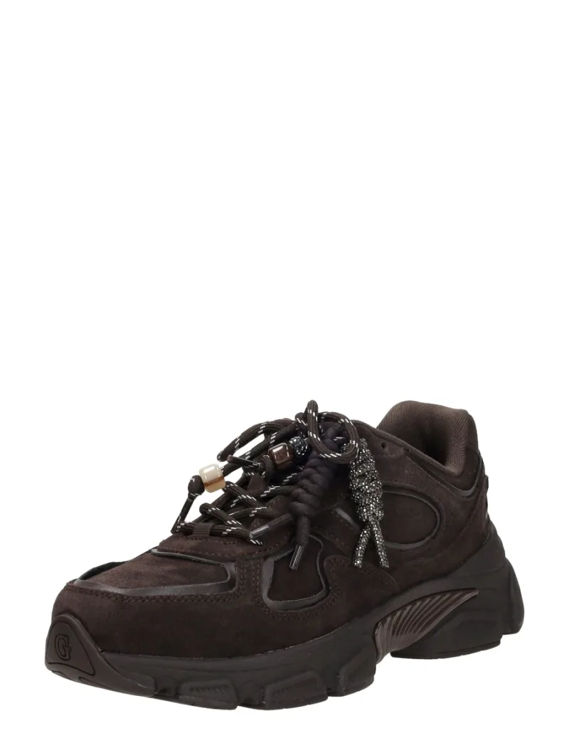 Guess Irrina, lage sneakers voor dames in donkerbruin, foto 2 van 2