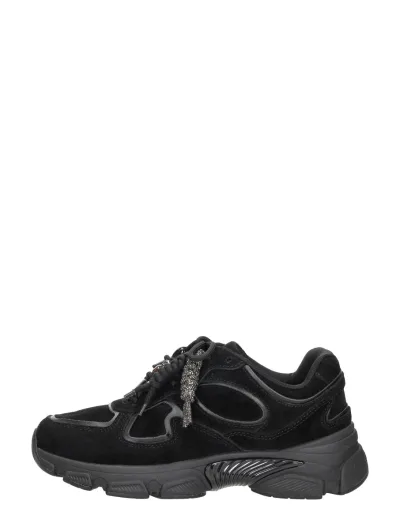 Guess Irrina, lage sneakers voor dames in zwart, foto 1 van 4