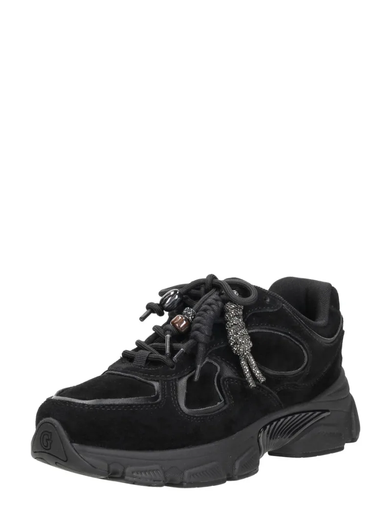 Guess Irrina, lage sneakers voor dames in zwart, foto 2 van 2