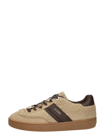 Guess Naoki 3, lage sneakers voor dames in beige, foto 1 van 4