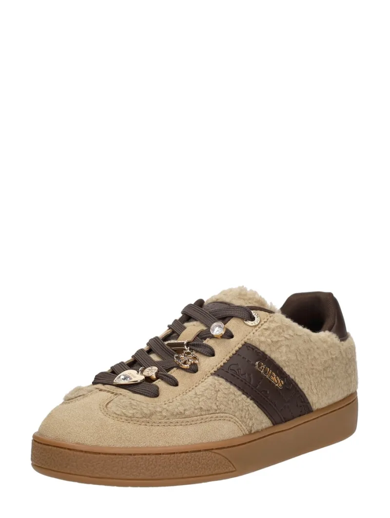 Guess Naoki 3, lage sneakers voor dames in beige, foto 2 van 2
