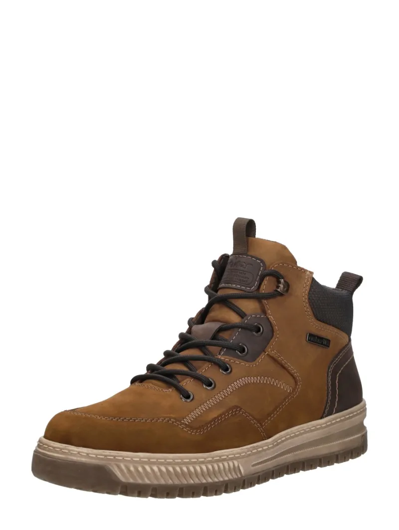 Rieker Veterschoenen Hoog, hoge veterschoenen voor heren in cognac, foto 2 van 2