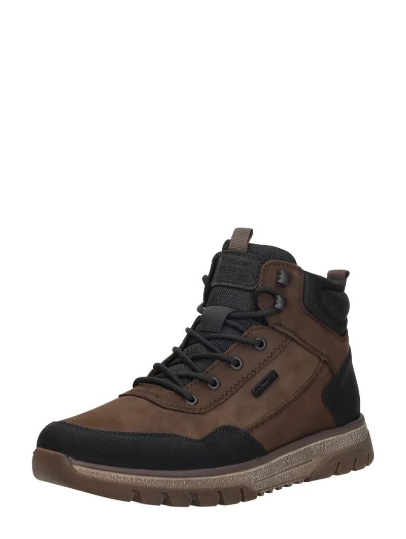 Rieker Veterschoenen Hoog, hoge veterschoenen voor heren in donkerbruin, foto 2 van 2