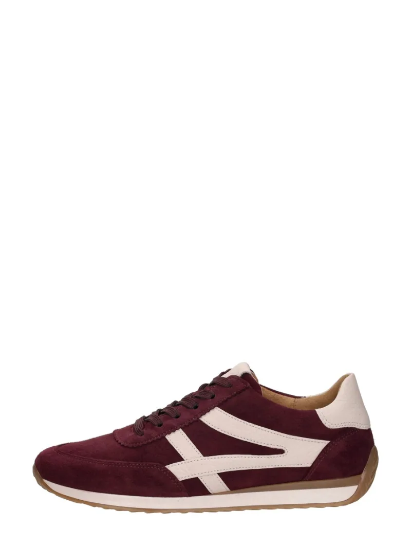 Gabor Sneakers Laag, lage veterschoenen voor dames in bordeaux