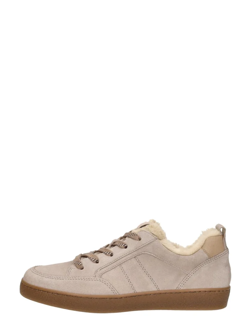 Gabor Sneakers Laag, lage veterschoenen voor dames in beige
