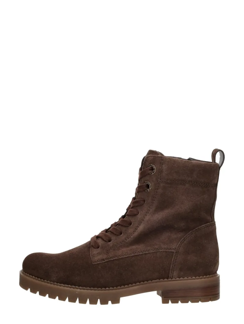 Gabor Veterschoenen Hoog, hoge veterschoenen voor dames in donkerbruin
