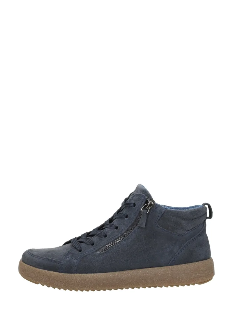 Ara Oslo, hoge veterschoenen voor dames in blauw