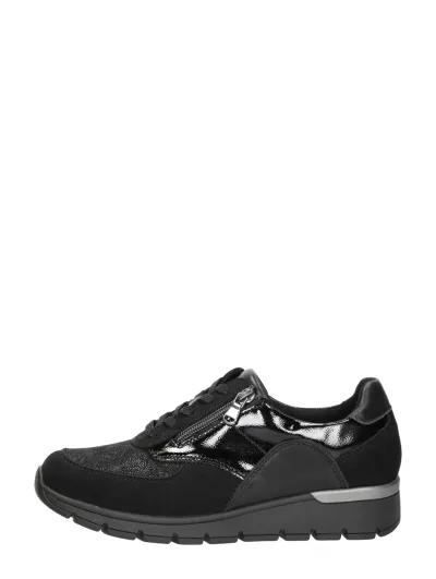 Waldläufer K-Ramona, lage veterschoenen voor dames in zwart, foto 1 van 4