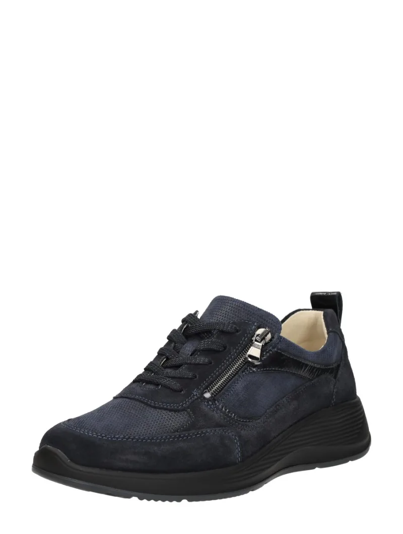 Waldläufer Kalea, lage veterschoenen voor dames in blauw, foto 2 van 2