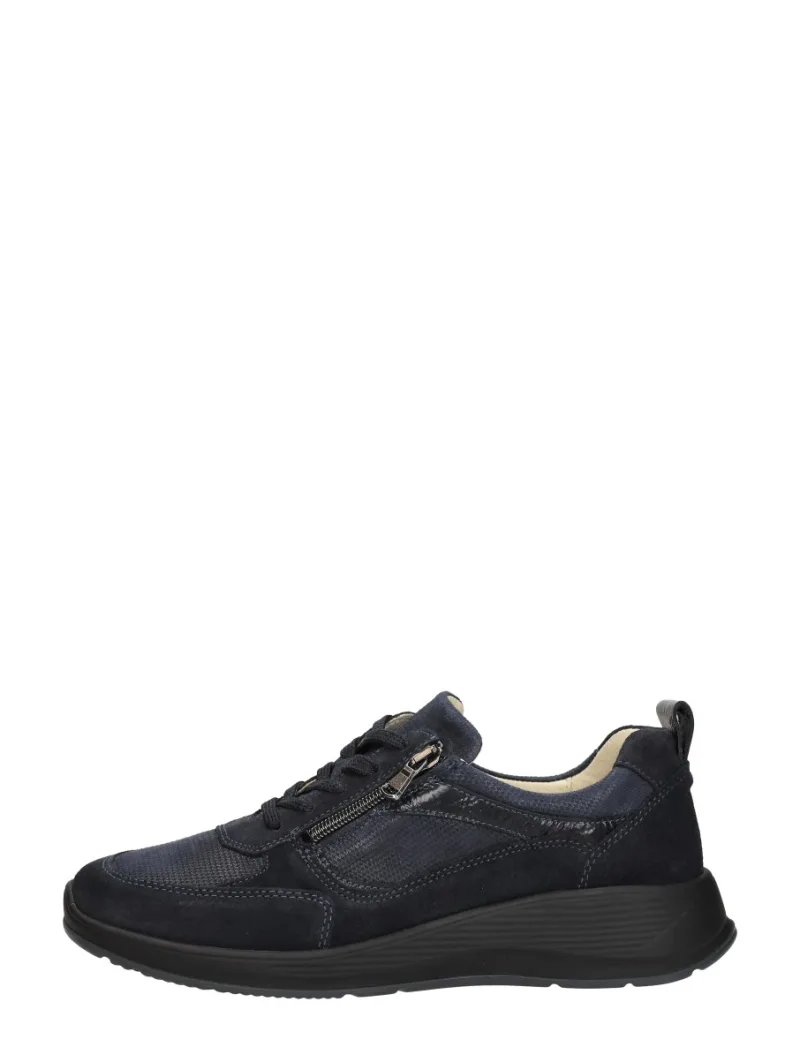 Waldläufer Kalea, lage veterschoenen voor dames in blauw, foto 1 van 4