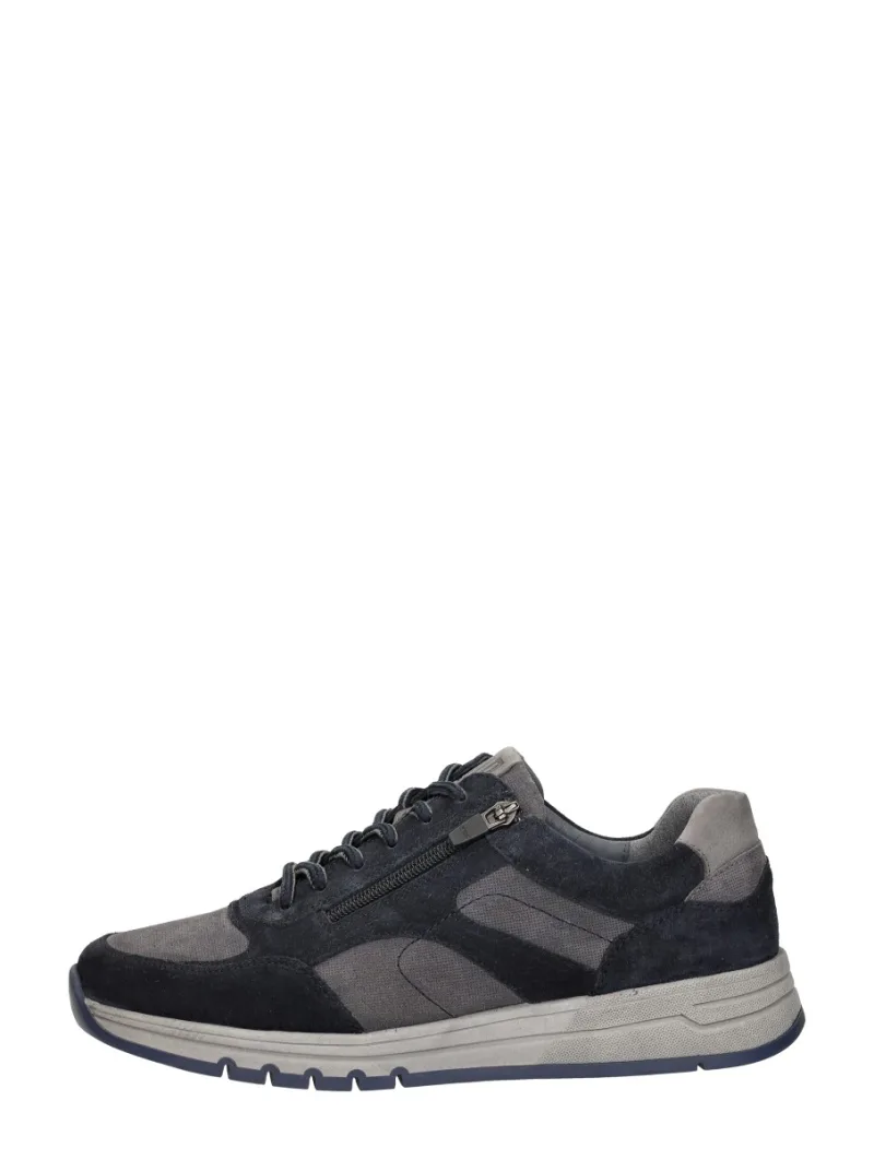 Waldläufer H-Anton, lage veterschoenen voor heren in blauw