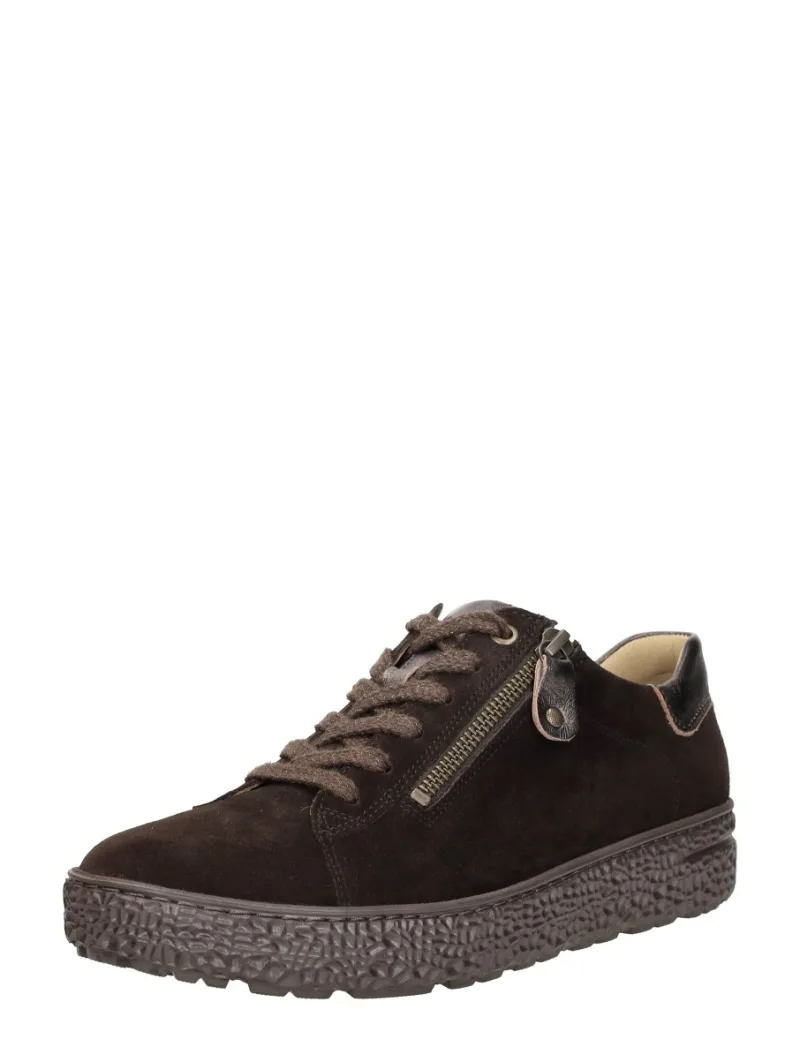 Hartjes Phil Shoe, lage veterschoenen voor dames in donkerbruin, foto 2 van 2