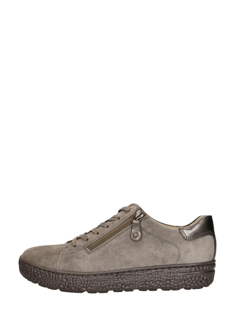 Hartjes Phil Shoe, lage veterschoenen voor dames in taupe