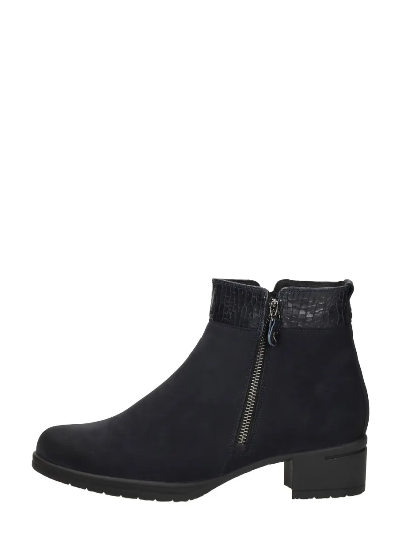 Hartjes Hip Boot, enkellaarsjes hak voor dames in blauw