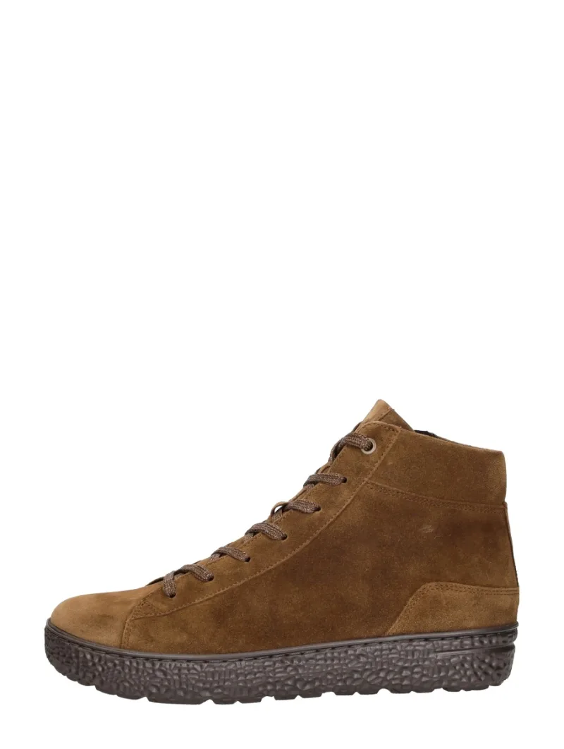 Hartjes Phil Boot, hoge veterschoenen voor dames in cognac
