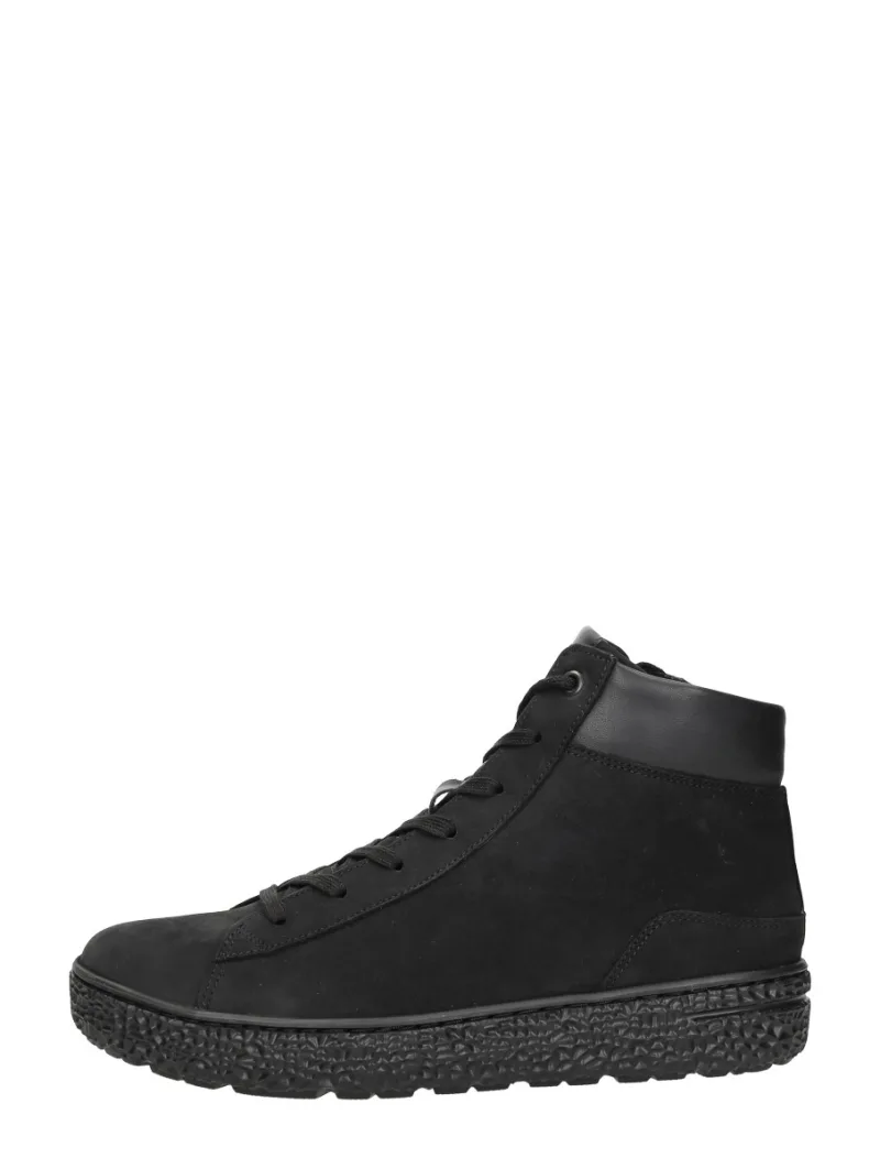 Hartjes Phil Boot, hoge veterschoenen voor dames in zwart