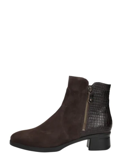 Hartjes Blues Boot, enkellaarsjes hak voor dames in donkerbruin, foto 1 van 5
