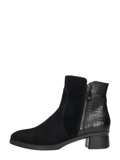 Hartjes Blues Boot, enkellaarsjes hak voor dames in zwart, foto 1 van 4